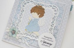 Kartka na chrzest, pamiątka chrztu - aniołek2