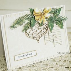 Kartka świąteczna z bombką, 379