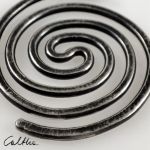 Spiralne - srebrne kolczyki / klipsy (2109-16) - Spiralne kolczyki