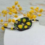 Bransoletka z motywem cytryn - ręcznie robiona biżuteria na lato - bransoletka cytryny