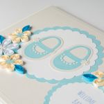 Kartka z okazji narodzin dziecka, quilling - 