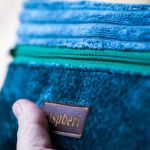 Turkusowo-zielony portfel z weluru - 