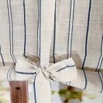 Roleta lniana w prążki panel boho do kuchni do pokoju 140/100cm - 