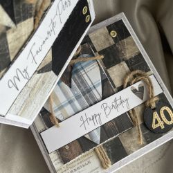 Kartka w pudelku! Urodziny! Kartka męska! Opakowanie na prezent!