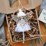 Świąteczny aniołek zawieszka - na prezent - 