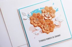 Kartka z kwiatami życzenia powrotu do zdrowia