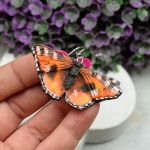 Kolczyki motyle - pomarańczowe - pomarańczowe motyle kolczyki