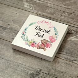 Pamiątkowe Pudełko na pieniądze - Roczek Miś