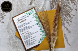 Zaproszenie Komunijne - Eukaliptus 2