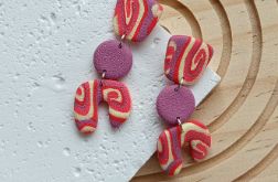 "Essa" - kolczyki z gliny polimerowej.