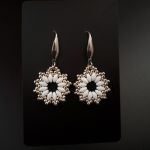 Wiszące Kolczyki Koła z Koralików - delikatne ślubne kolczyki