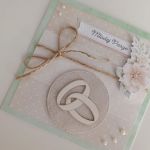 Kartka na Ślub ręcznie robiona dla Młodej Pary II - Kartka na Ślub ręcznie robiona dla Młodej Pary II