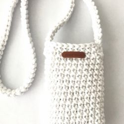 Mała torebka na ramię, etui na telefon,listonoszka biały