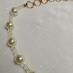 naszyjnik ze sztucznymi perłami i łączeniem - 