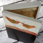 pudełko na klucze z tablicą ptaszki - malowane ptaszki
