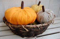 Duża pomarańczowa dynia - jesienna dekoracja