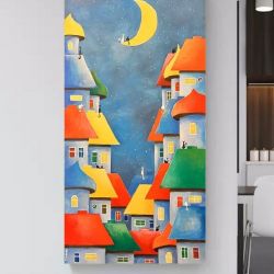 Bajkowe miasteczko-obraz akrylowy 50x100 cm