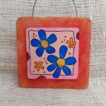 Obrazek na drewnie Cheerful Flowers - obrazek na drewnie 3