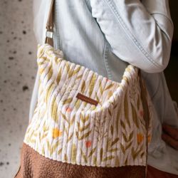 Sztruksowa boho bag w kwiaty