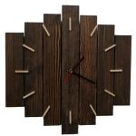 Zegar ścienny drewniany duży - null