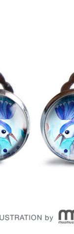 Blueberry bird klipsy z ilustracją 