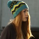 Farb-Mania czapka handmade multi kolor z pomponem - 