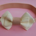 Opaska niemowlęca "Złamana biel z beżem" - 