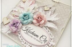 Romantyczna kartka z kwiatami 2