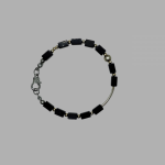 Elegancka bransoletka z Onyksu i srebra p.925 - Luksusowa bransoletka z Onyksu i srebra