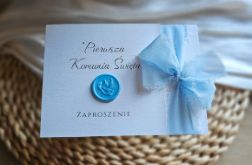 Zaproszenie na Pierwszą Komunię Świętą, asymetrycznie składane