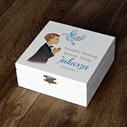 Duże pudełko na prezent komunijny dla Chłopca