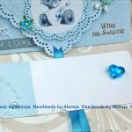 Kopertówka z okazji narodzin - blue teddy - 