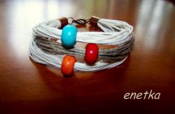 enetka - BRANSOLETKA z lnu - HOWLIT - LEN