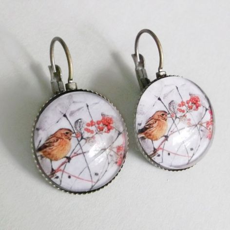 Ptaszek: kolczyki 18 mm