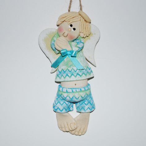 zgadnij moje imię - aniołek z masy solnej, prezent, dekoracja