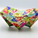 Geometryczna miseczka origami kolorowe kwiaty - 3