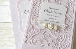 Pamiątka chrztu świętego na różowo#41