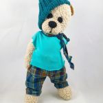 FELEK - szydełkowy miś, personalizacja - 