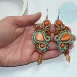 kolczyki sutasz soutache miętowe toffi - 