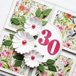 Kartka URODZINOWA z białymi kwiatami #1 - Kartka na urodziny z białymi kwiatami