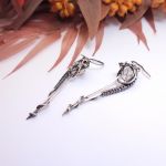 Długie srebrne kolczyki z kryształem – lekkie, eleganckie, ręcznie robiona biżuteria - Długie srebrne kolczyki z kryształem – lekkie, eleganckie, ręcznie robiona biżuteria