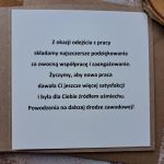 Kartka na pożegnanie w pracy/odejście z pracy - 