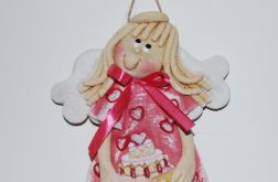 Mam urodziny - aniołek z masy solnej, prezent, dekoracja