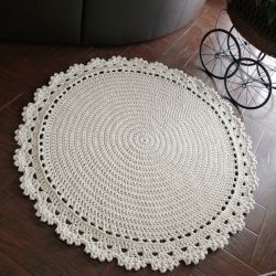 Szydelkowy dywan 120cm 
