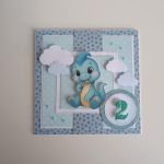 Kartka na urodziny roczek dinozaur dinuś - Kartka na urodziny roczek dinozaur dinuś