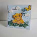 Personalizowana kartka urodzinowa ręcznie robiona Simba Król Lew 2 - Personalizowana kartka urodzinowa ręcznie robiona Simba Król Lew