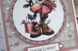 Kartka na walentynki z byczkiem, nietypowy napis