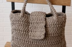 Pojemna torebka na ramię,prostokątna damska torebka zapinana.