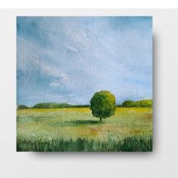 Pejzaż 3-akwarela formatu 20/20 cm 