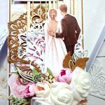 Elegancka kartka ślubna w pudełku - Szczegóły wykonania